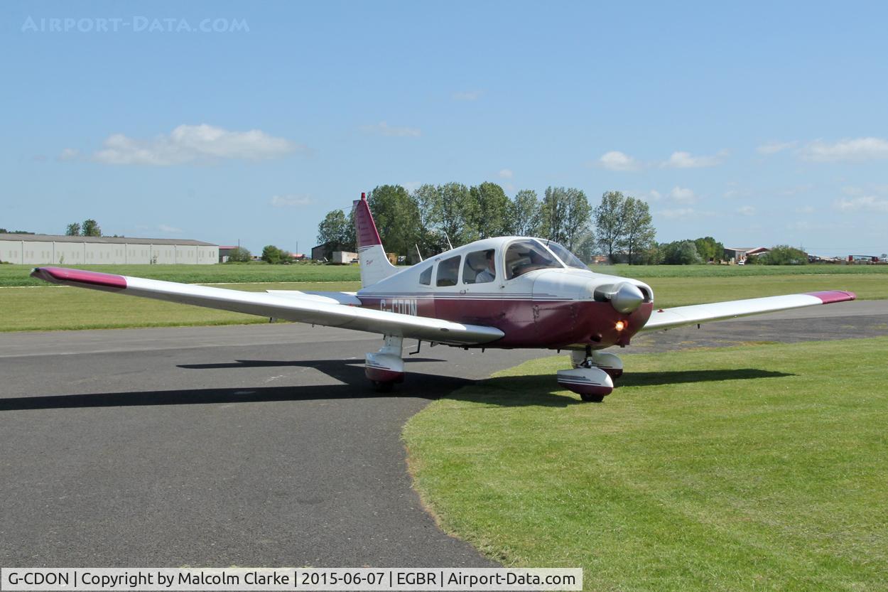 G-CDON, 1982 Piper PA-28-161 Cherokee Warrior II C/N 28-8216185, Piper PA-28-161 Warrior II at The Real Aeroplane Company's Radial Engine Aircraft Fly-In, Breighton Airfield, June 7th 2015.
