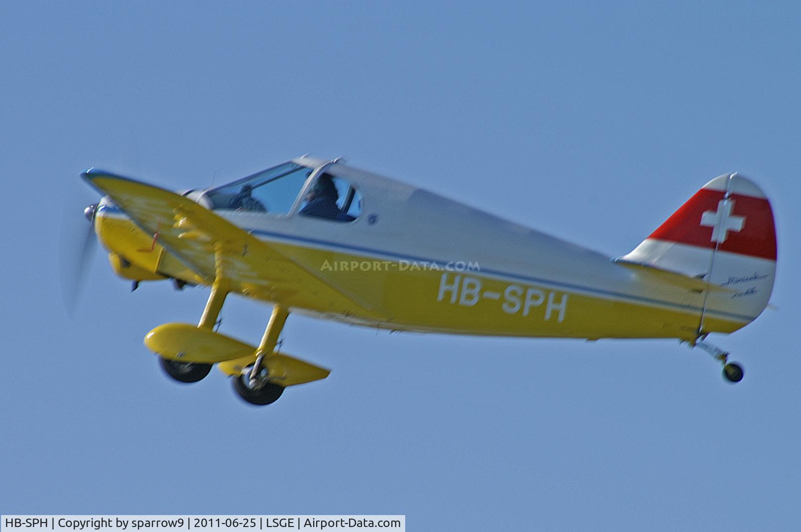 HB-SPH, 1950 Gardan GY-201 Minicab C/N 5, Climbing away from RIO Ecuvillens 2011-06-25