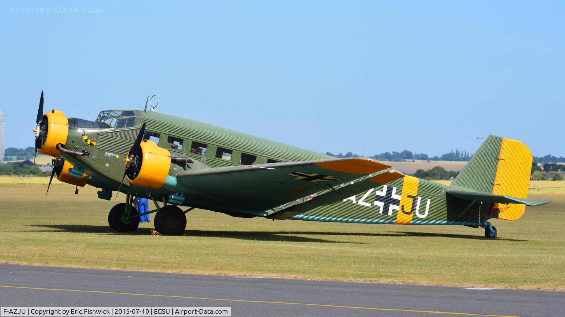 F-AZJU, 1952 Junkers (CASA) 352L (Ju-52) C/N 103, 2. F-AZJU on the eve of Flying Legends Air Show, Duxford - July 2015.