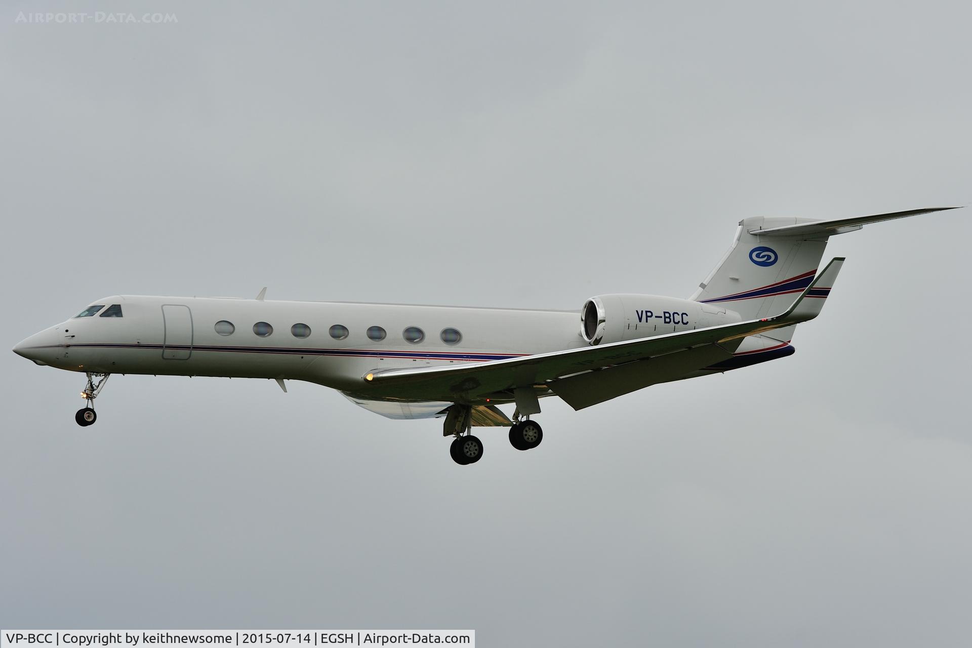 VP-BCC, 2007 Gulfstream Aerospace GV-SP (G550) C/N 5148, Nice Visitor.