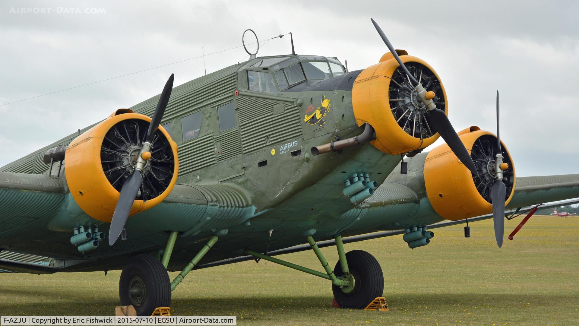 F-AZJU, 1952 Junkers (CASA) 352L (Ju-52) C/N 103, 4. F-AZJU on the eve of Flying Legends Air Show, Duxford - July 2015.