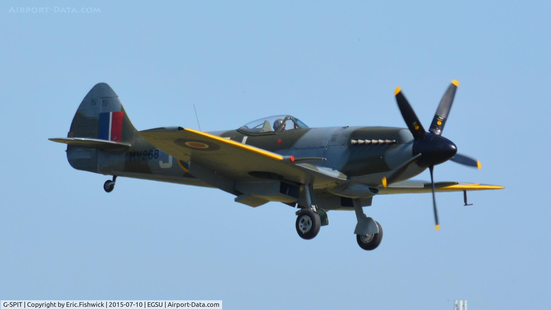 G-SPIT, 1944 Supermarine 379 Spitfire FR.XIV C/N 6S/649205, 43. G-SPIT on the eve of Flying Legends Air Show, Duxford - July 2015.