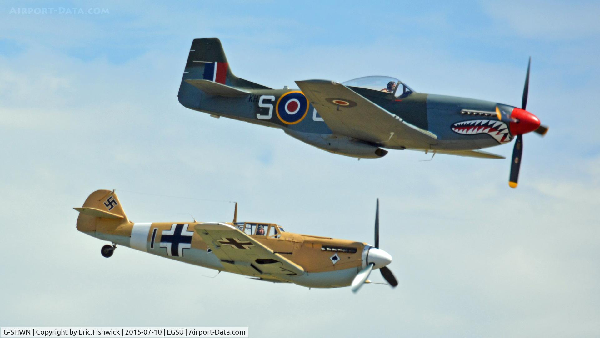 G-SHWN, 1944 North American P-51D Mustang C/N 122-40417, 45. G-SHWN preparing for The Flying Legends Air Show, July 2015.