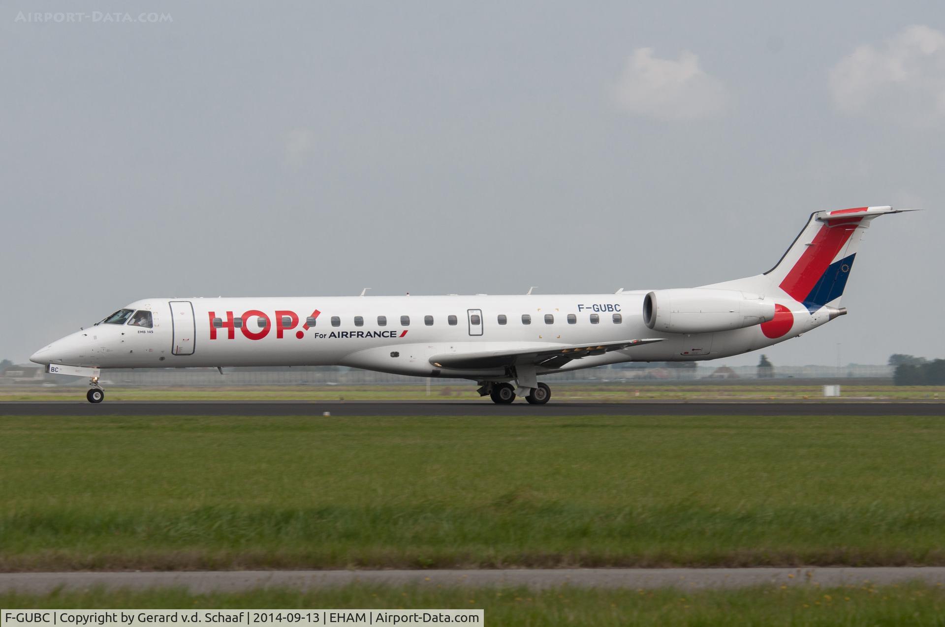 F-GUBC, 2002 Embraer ERJ-145LR (EMB-145LR) C/N 145556, Schiphol, September 2014