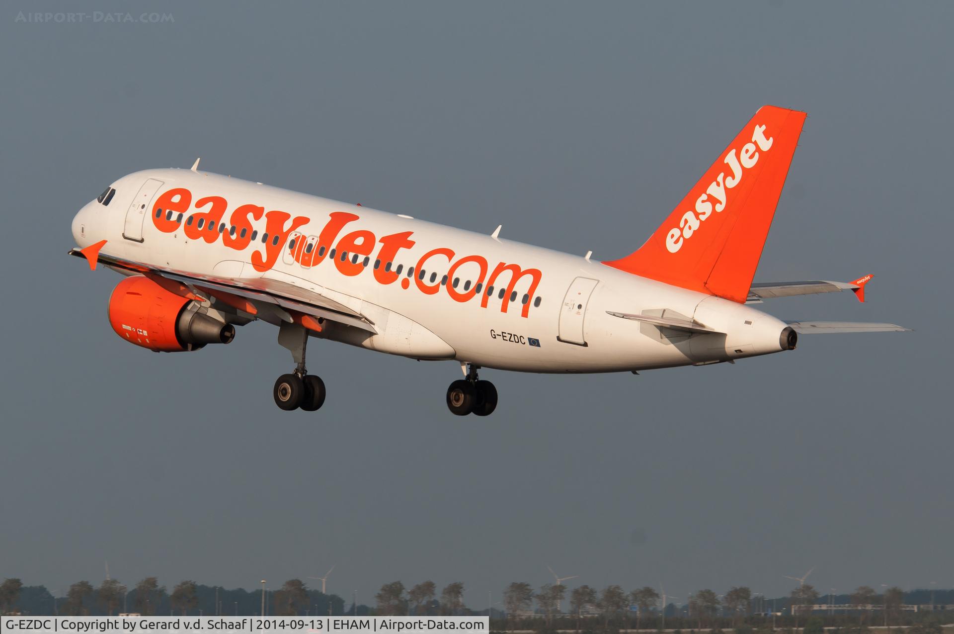 G-EZDC, 2003 Airbus A319-111 C/N 2043, Schiphol, September 2014
