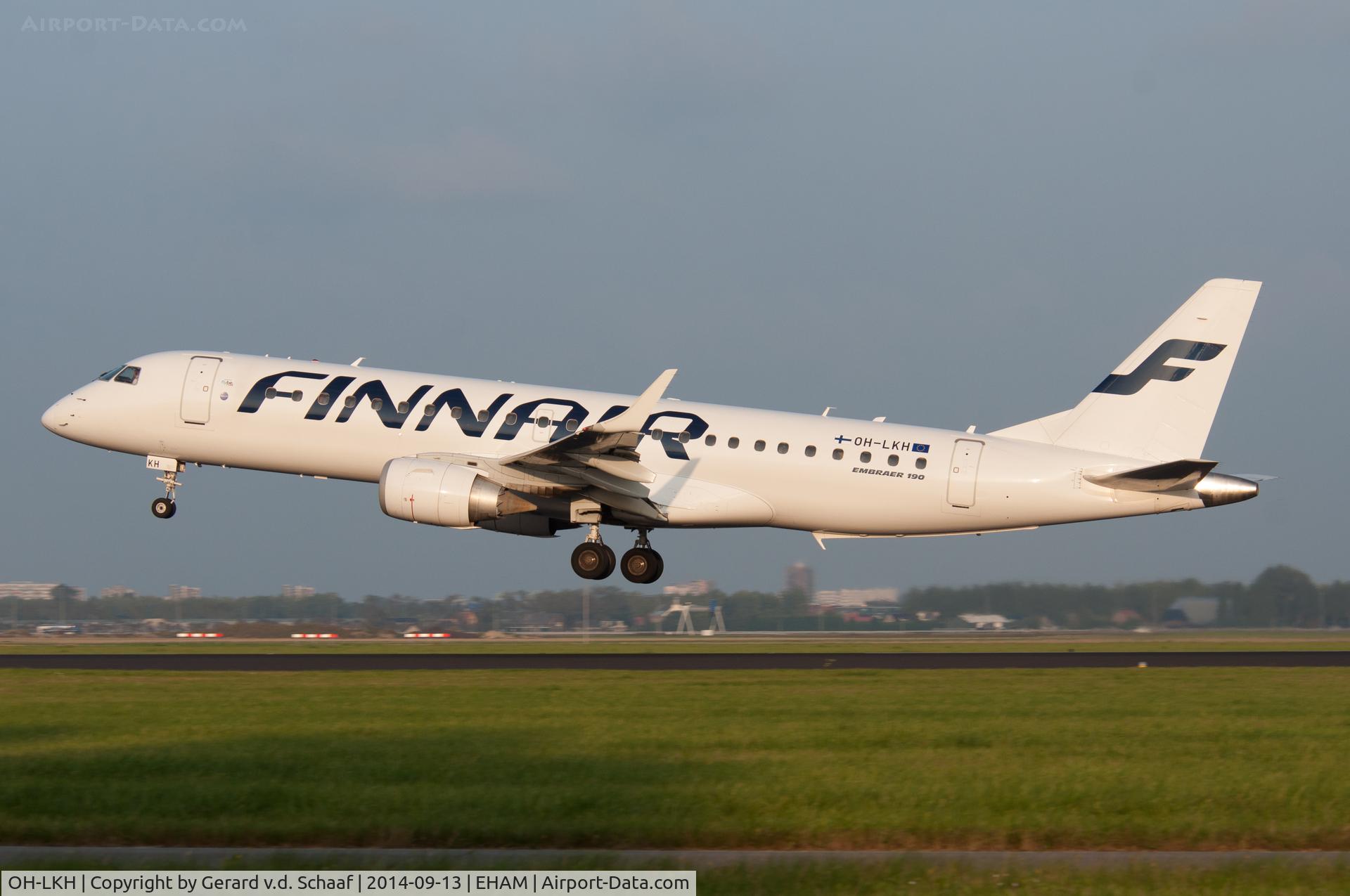 OH-LKH, 2007 Embraer 190LR (ERJ-190-100LR) C/N 19000086, Schiphol, September 2014