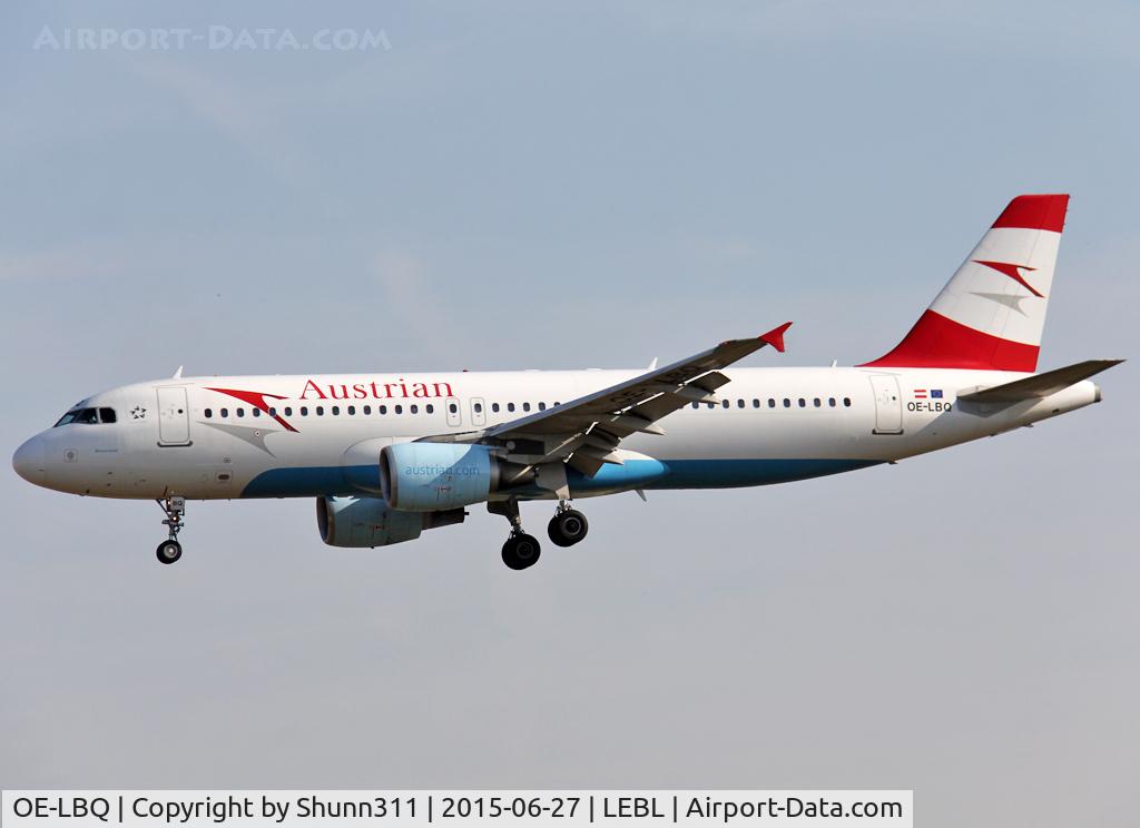 OE-LBQ, 1999 Airbus A320-214 C/N 1137, Landing rwy 25R