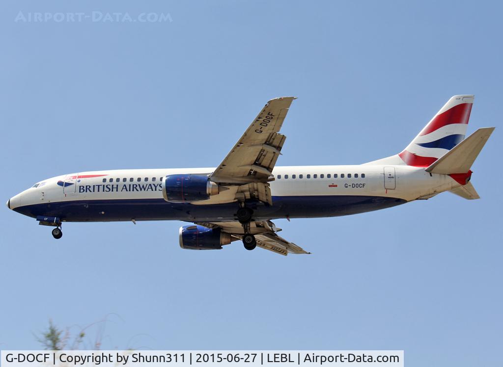 G-DOCF, 1991 Boeing 737-436 C/N 25407, Landing rwy 25R