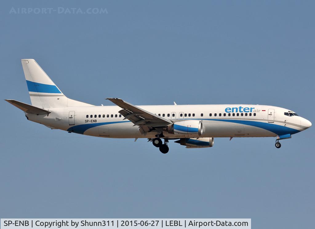SP-ENB, 1994 Boeing 737-4Q8 C/N 26299, Landing rwy 25R