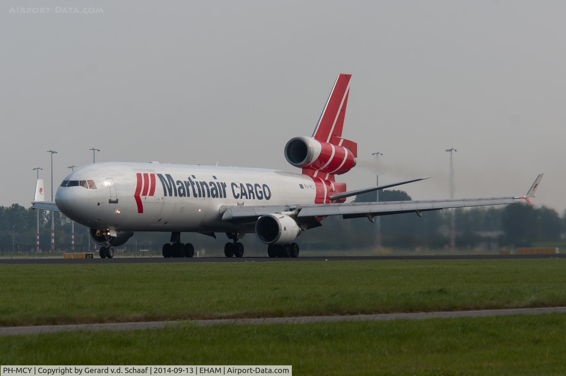 PH-MCY, 1991 McDonnell Douglas MD-11F C/N 48445, Schiphol, September 2014