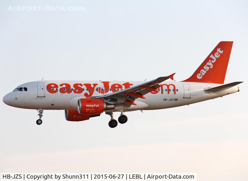 HB-JZS, 2007 Airbus A319-111 C/N 3084, Landing rwy 25R