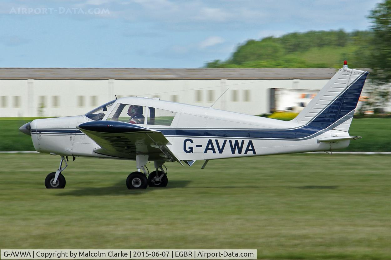 G-AVWA, 1967 Piper PA-28-140 Cherokee C/N 28-23660, Piper PA-28-140 Cherokee at The Real Aeroplane Club's Radial Engine Aircraft Fly-In, Breighton Airfield, June 7th 2015.