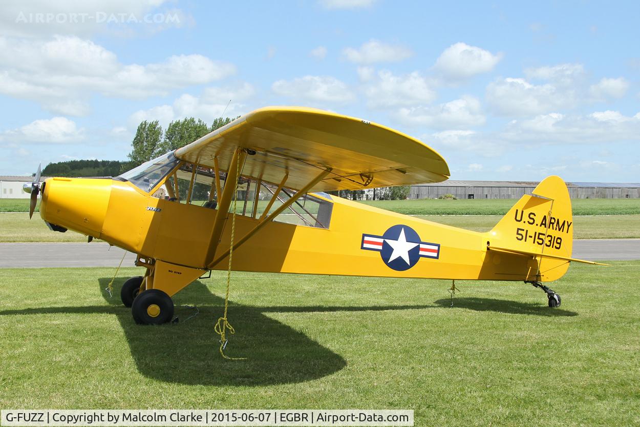 G-FUZZ, 1951 Piper L-18C Super Cub (PA-18-95) C/N 18-1016, Piper L-18C Super Cub at The Real Aeroplane Company's Radial Engine Aircraft Fly-In, Breighton Airfield, June 7th 2015.