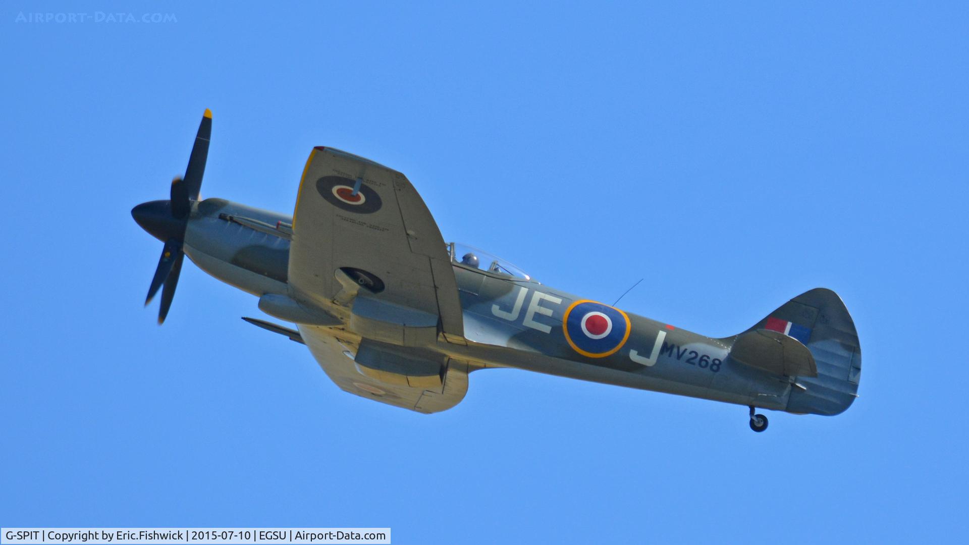 G-SPIT, 1944 Supermarine 379 Spitfire FR.XIV C/N 6S/649205, 44. G-SPIT on the eve of Flying Legends Air Show, Duxford - July 2015.