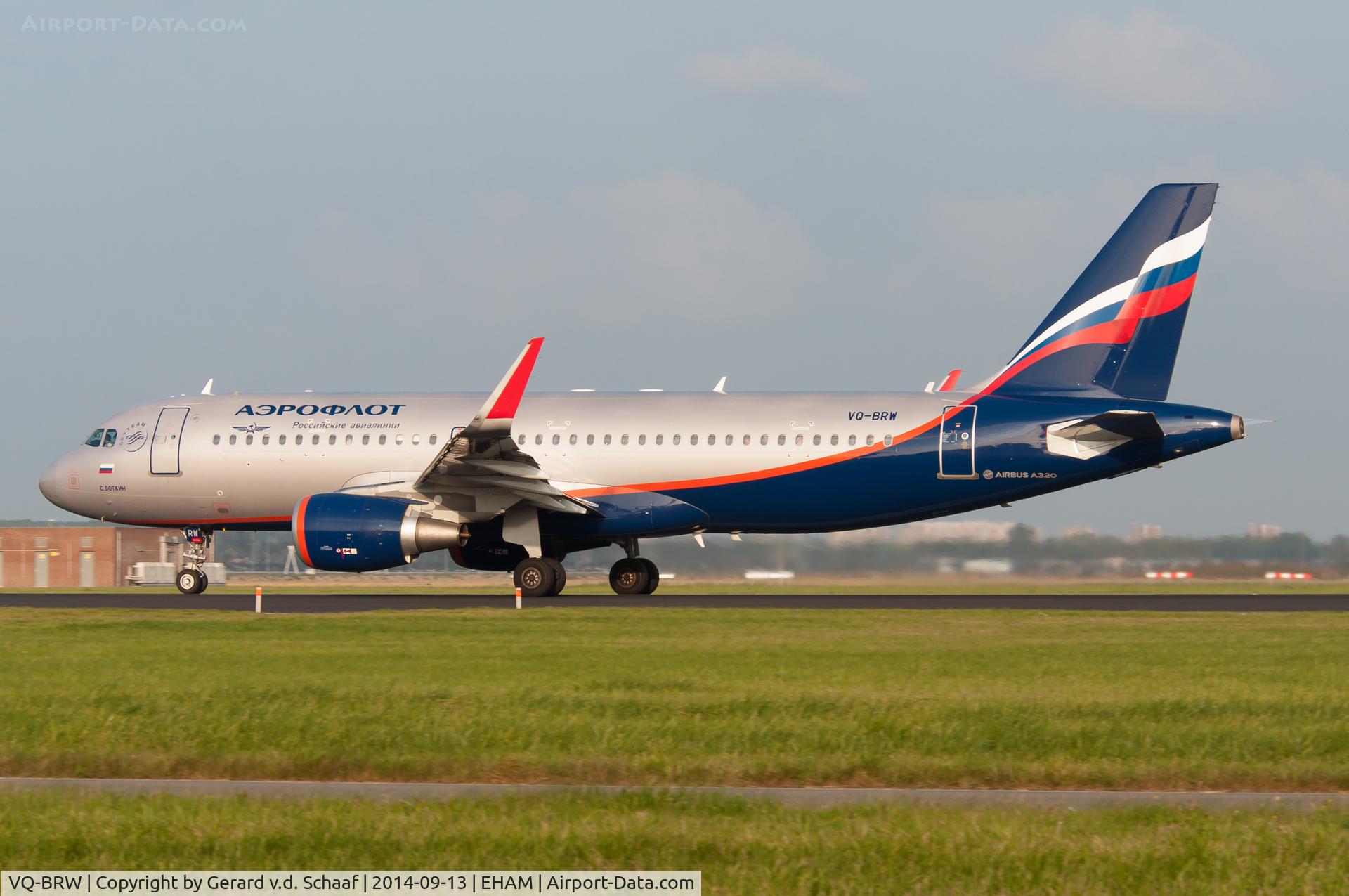 VQ-BRW, 2014 Airbus A320-214 C/N 5974, Schiphol, September 2014