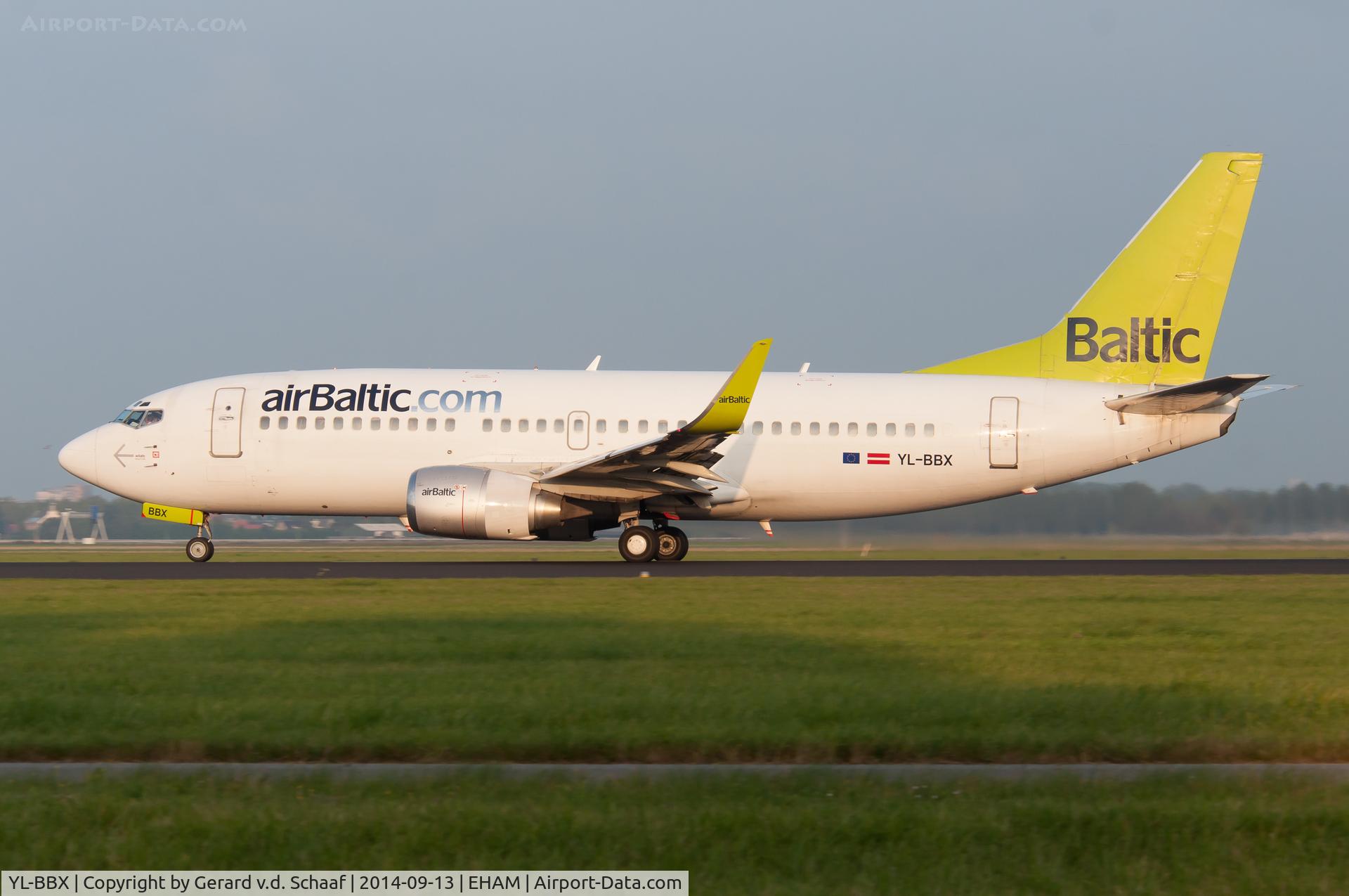 YL-BBX, 1999 Boeing 737-36Q C/N 30334, Schiphol, September 2014