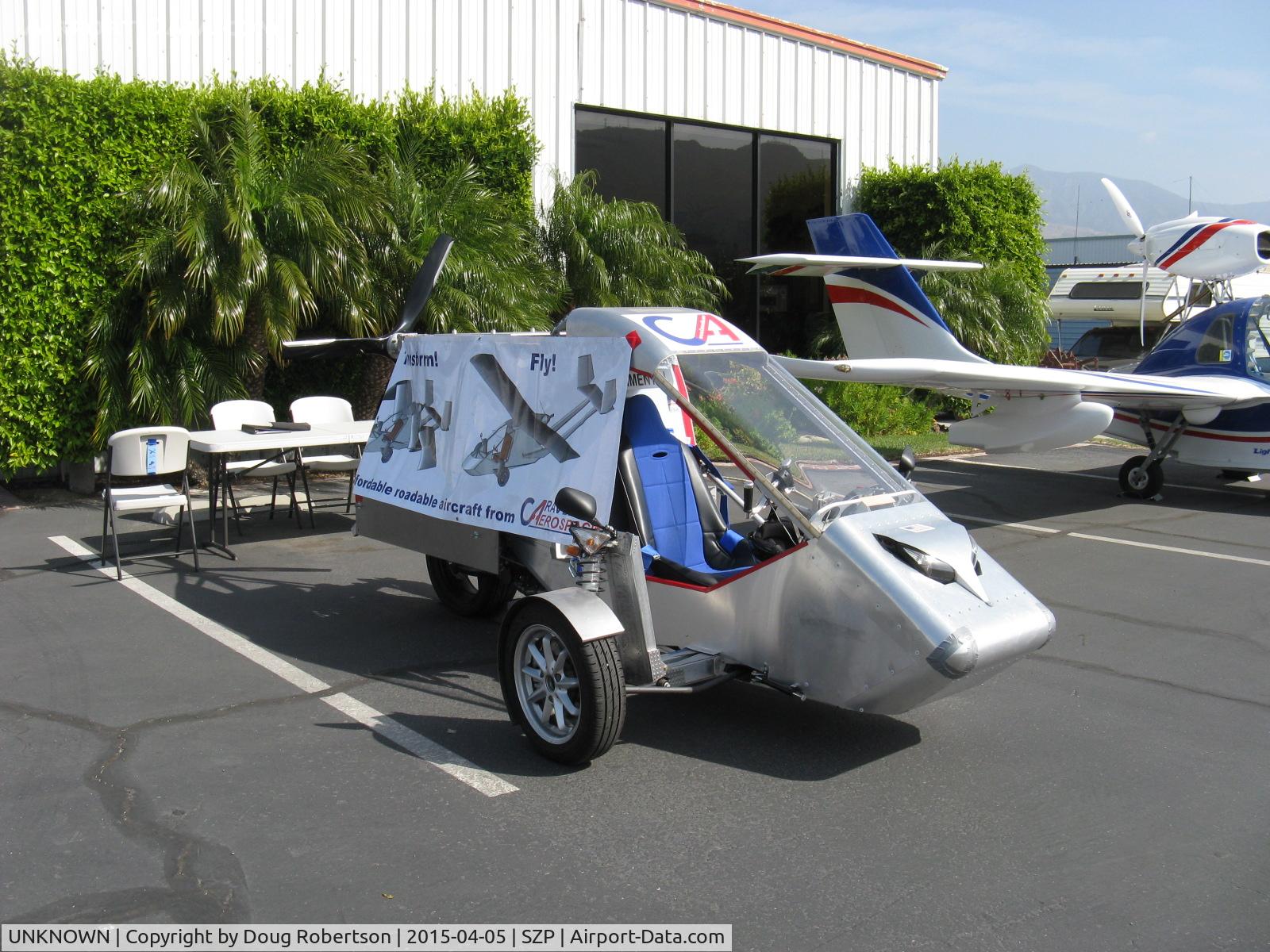 UNKNOWN, Miscellaneous Various C/N unknown, Caravella Aerospace CaraVellair prototype roadable aircraft, three-quarter view, Note reverse tricycle wheel gear configuration