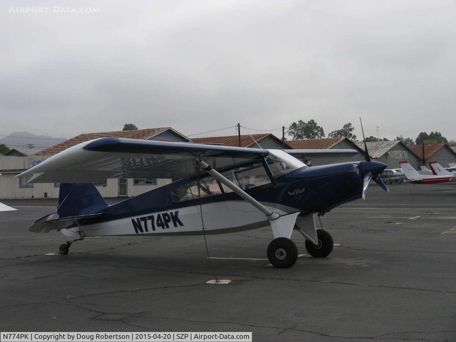 N774PK, Barrows Bearhawk Patrol C/N 007, Barrows Bearhawk PATROL STOL, Lycoming O-320-B1B 160 Hp, Experimental class, murky day