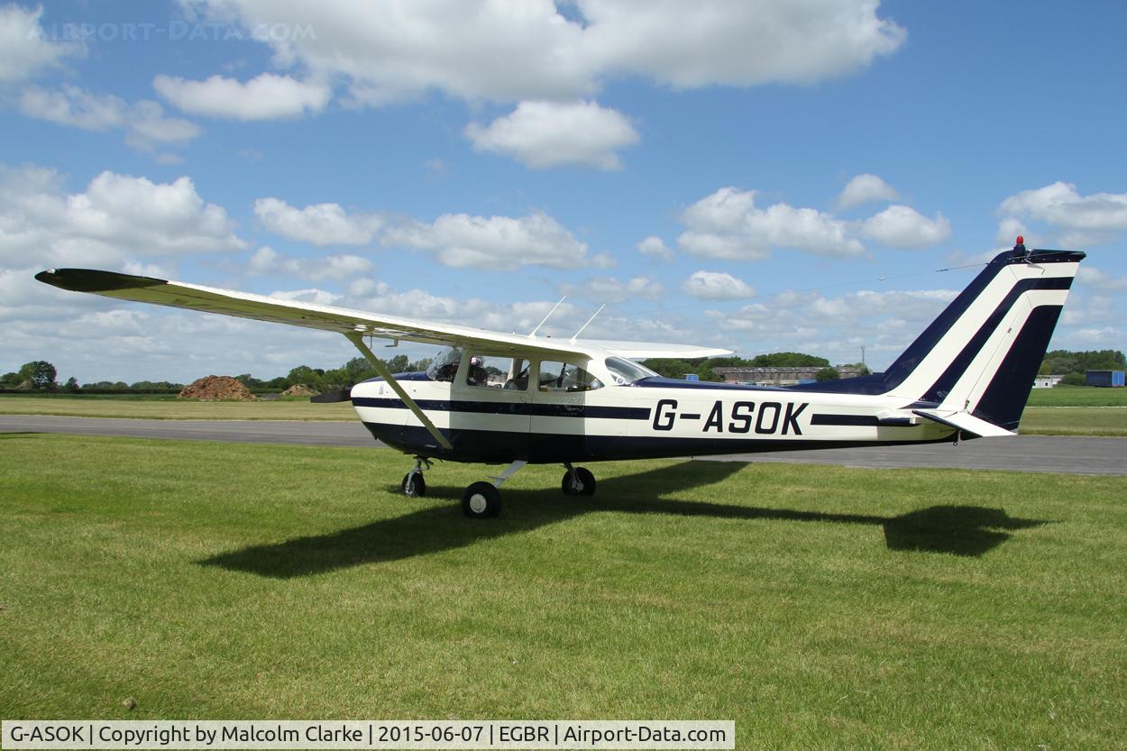 G-ASOK, 1964 Reims Cessna F172E Skyhawk C/N 0057, Reims F172E at The Real Aeroplane Club's Radial Engine Aircraft Fly-In, Breighton Airfield, June 7th 2015.
