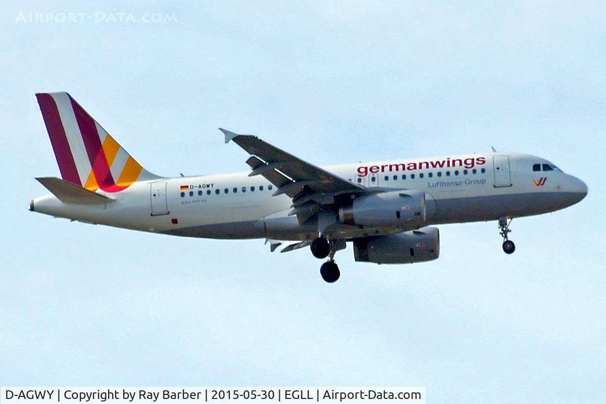 D-AGWY, 2013 Airbus A319-132 C/N 5941, Airbus A319-132 [5941] (Germanwings) Home~G 30/05/2015. On approach 27L