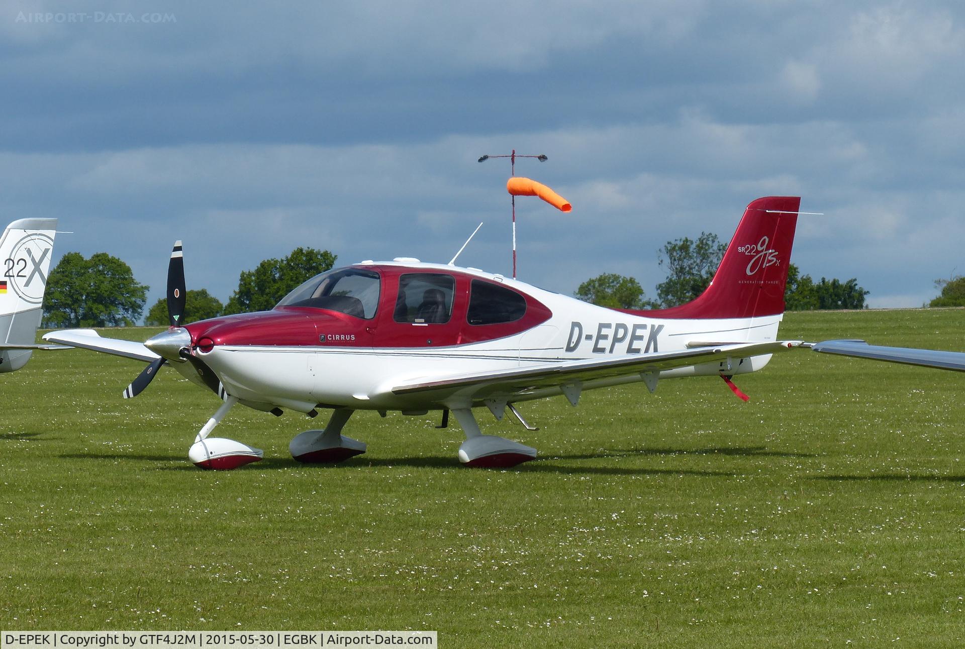 D-EPEK, 2008 Cirrus SR22 GTS C/N 3351, D-EPEK at Sywell 30.5.15