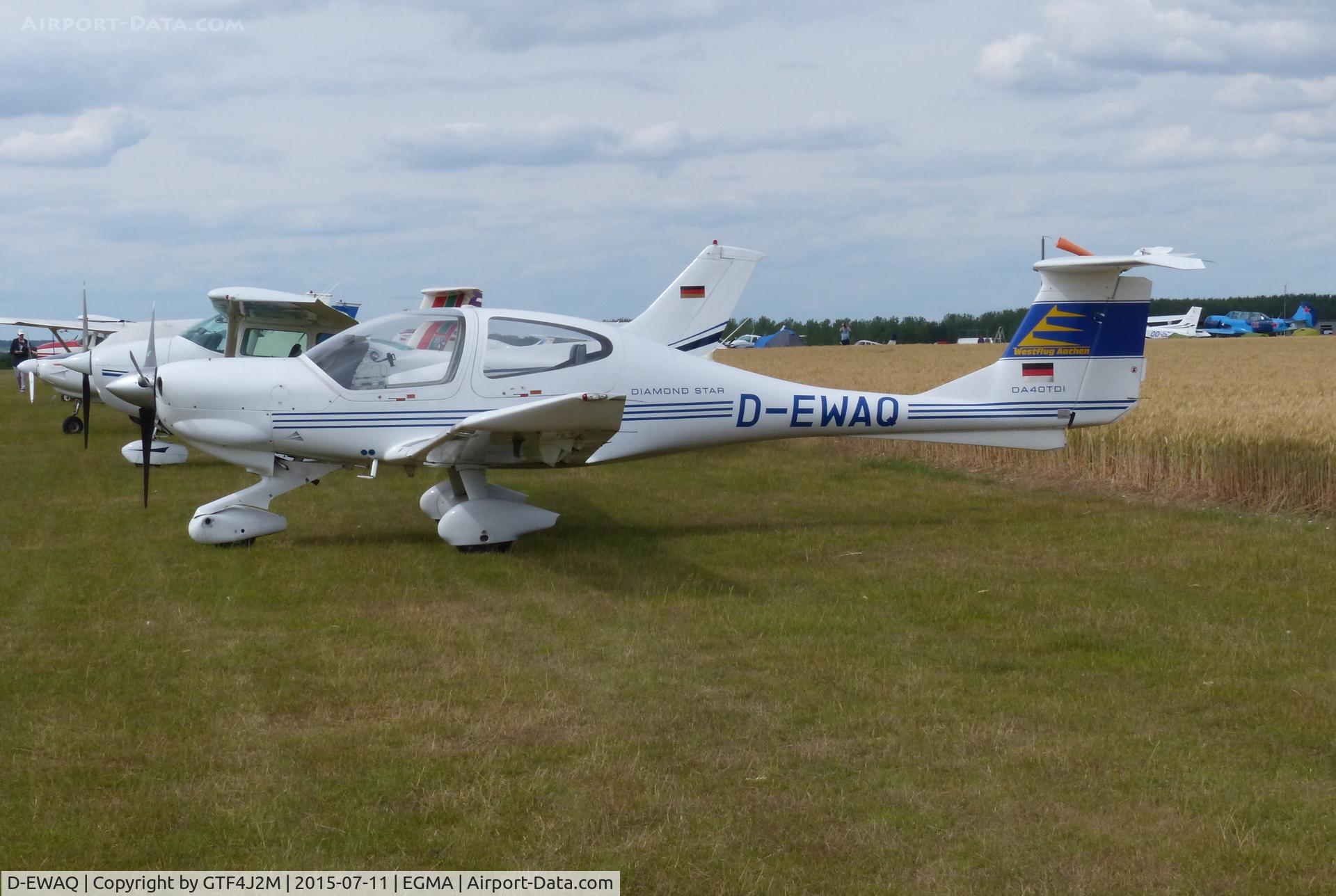 D-EWAQ, 2003 Diamond DA-40D Star Diamond Star C/N D4.048, D-EWAQ at Fowlmere 11.7.15