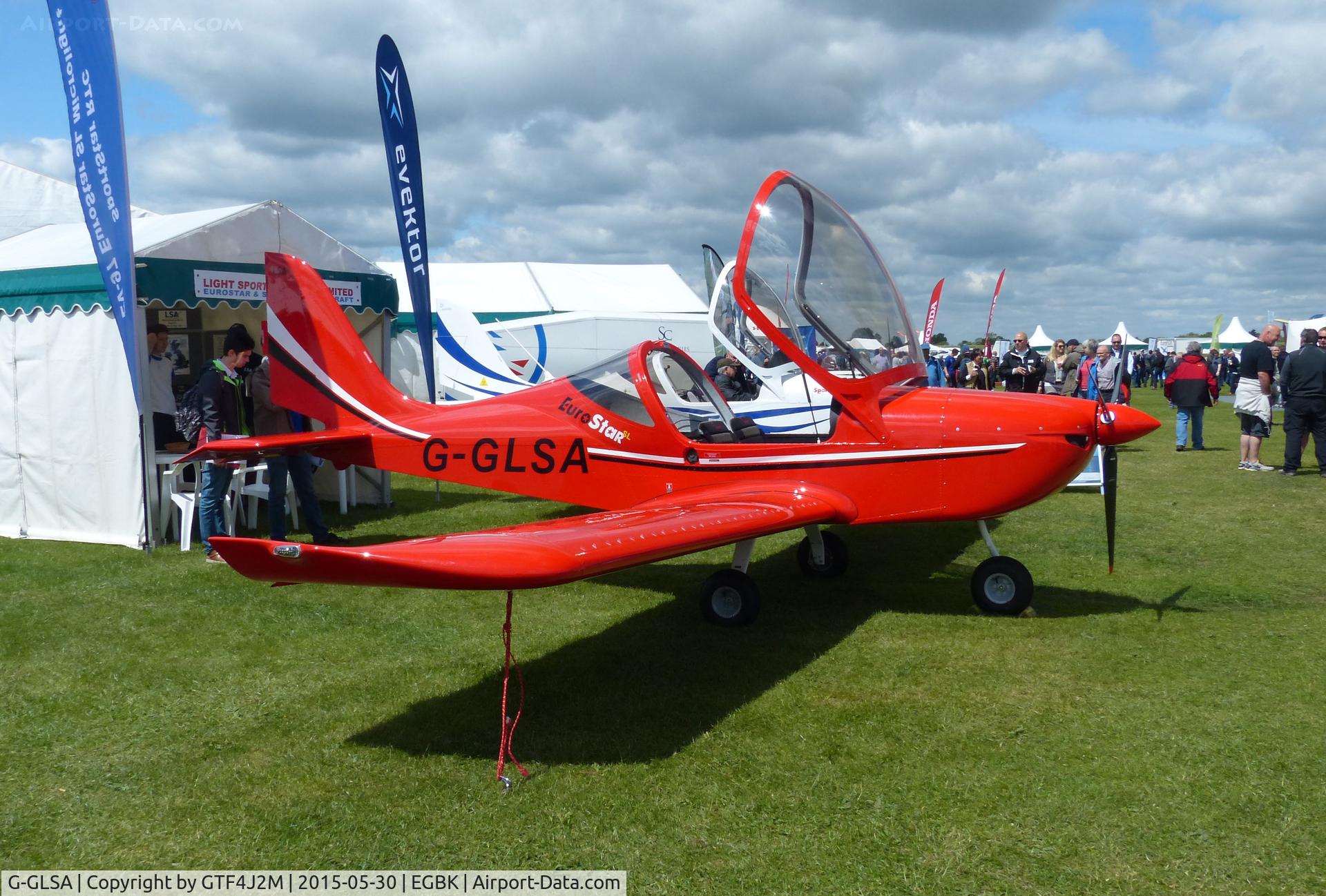 G-GLSA, 2015 Evektor EV-97 Eurostar SL C/N 2014-4216, G-GLSA  at Aero Expo Sywell 30.5.15