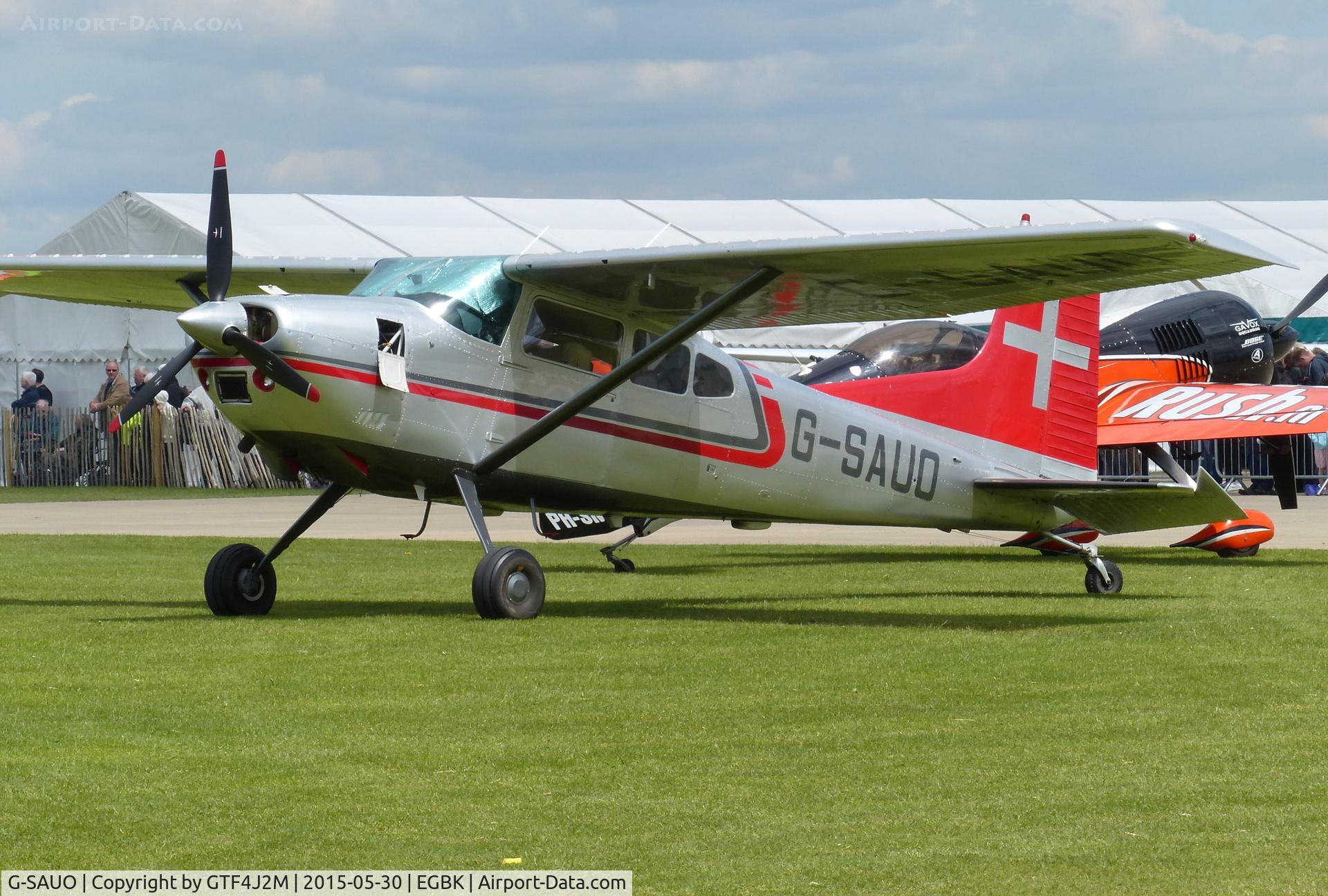 G-SAUO, 1974 Cessna A185F Skywagon 185 C/N 185-02324, G-SAUO at Sywell 30.5.15
