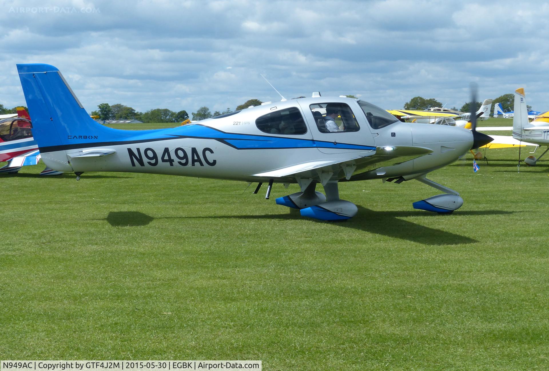N949AC, 2014 Cirrus SR22T C/N 0833, N949AC at Sywell 30.5.15