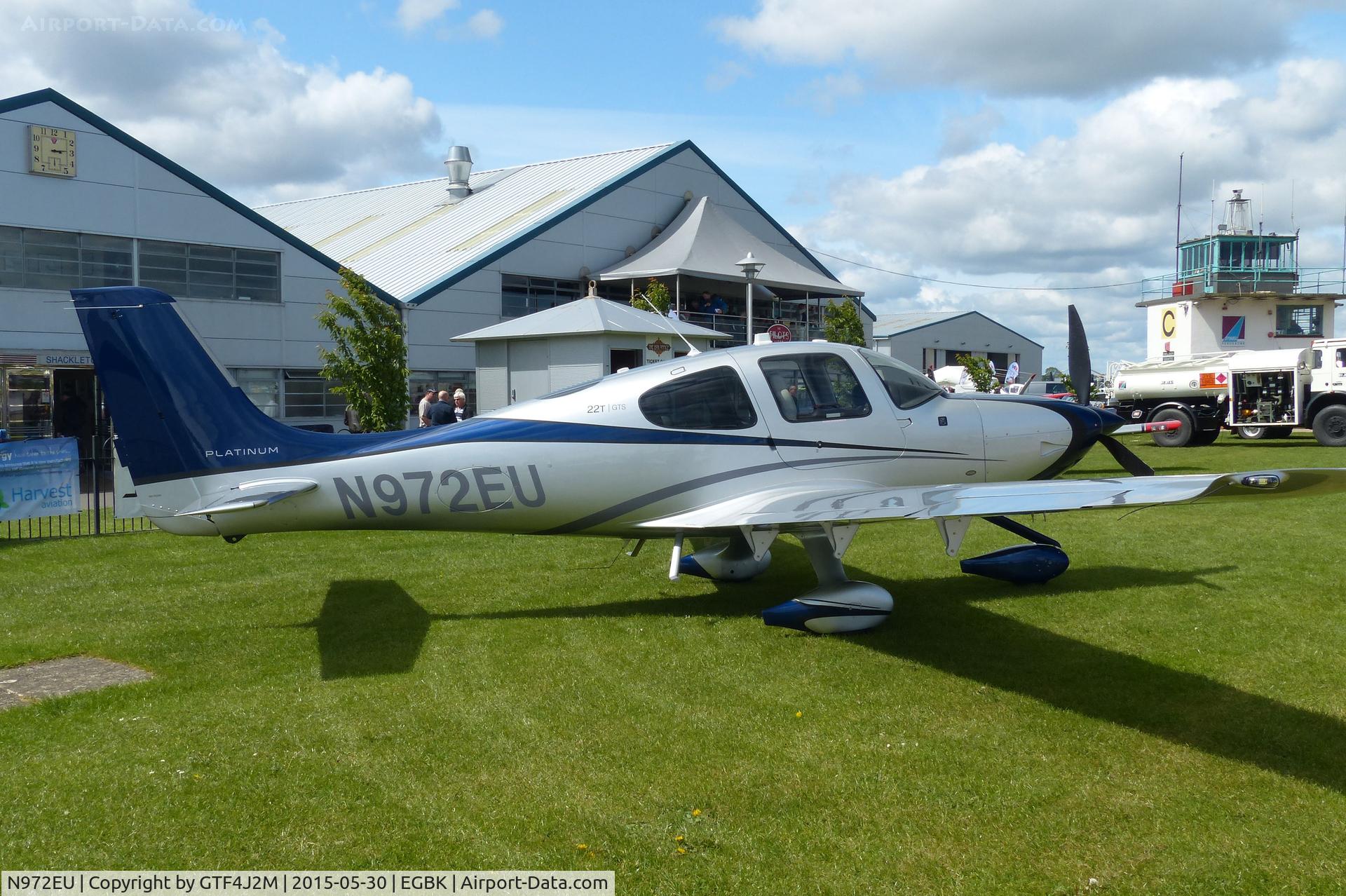 N972EU, 2015 Cirrus SR22T C/N 0972, N972EU at Aero Expo Sywell 30.5.15