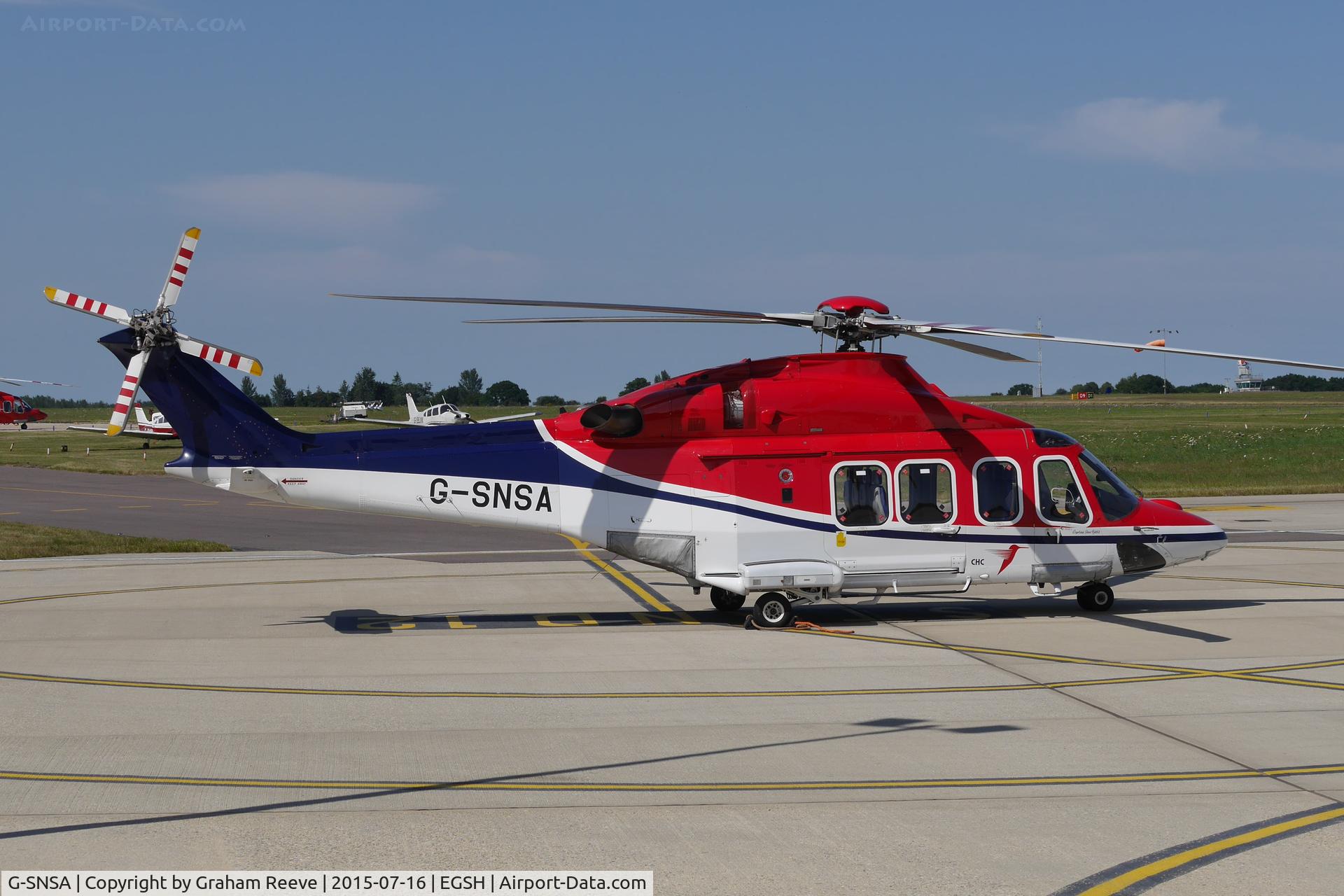 G-SNSA, 2010 AgustaWestland AW-139 C/N 31308, Parked at Norwich.