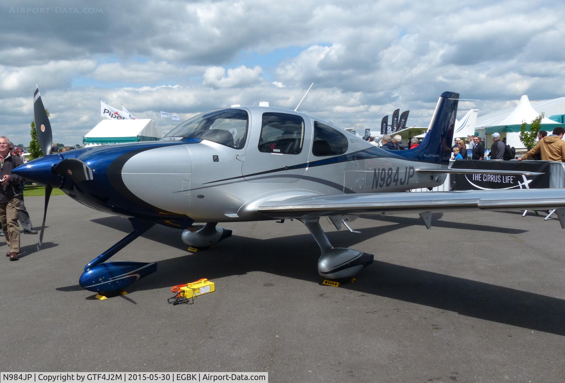 N984JP, 2015 Cirrus SR22T C/N 0984, N984JP at Aero Expo Sywell 30.5.15