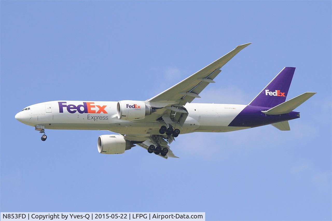 N853FD, 2009 Boeing 777-FS2 C/N 37724, Boeing 777-FS2, Short approach rwy 27R, Roissy Charles De Gaulle Airport (LFPG-CDG)