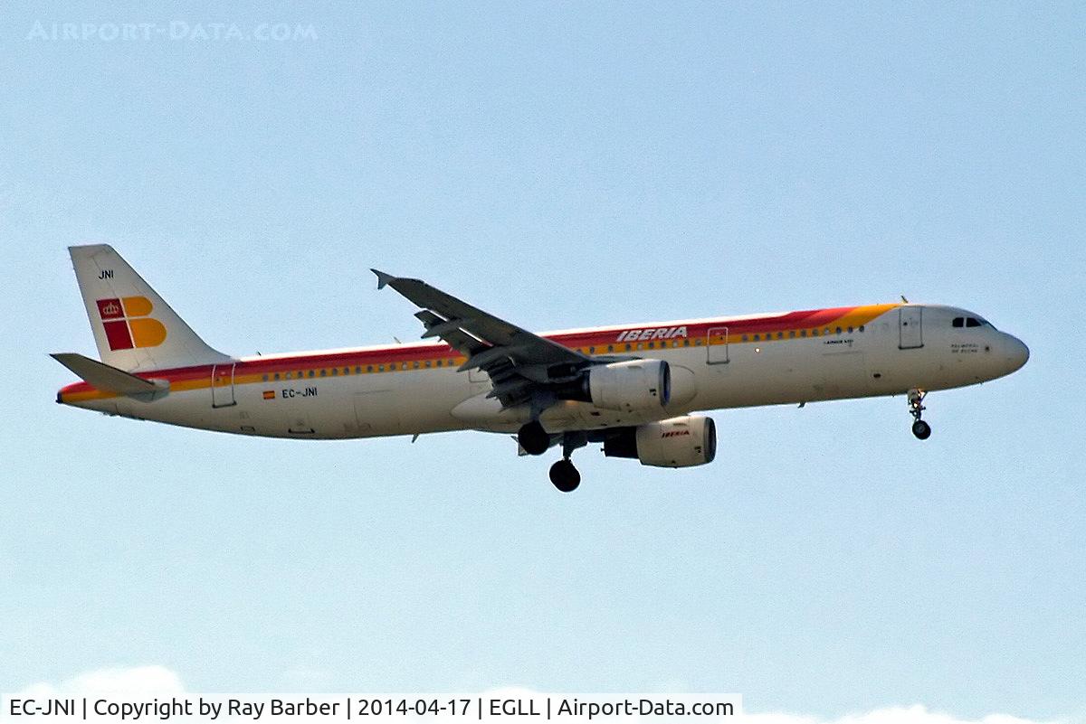 EC-JNI, 2004 Airbus A321-211 C/N 2270, Airbus A321-211 [2270] (Iberia) Home~G 17/04/2014. On approach 27L.