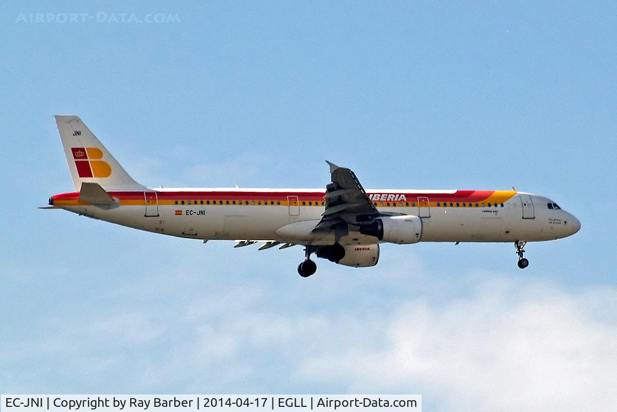 EC-JNI, 2004 Airbus A321-211 C/N 2270, Airbus A321-211 [2270] (Iberia) Home~G 17/04/2014. On approach 27L.