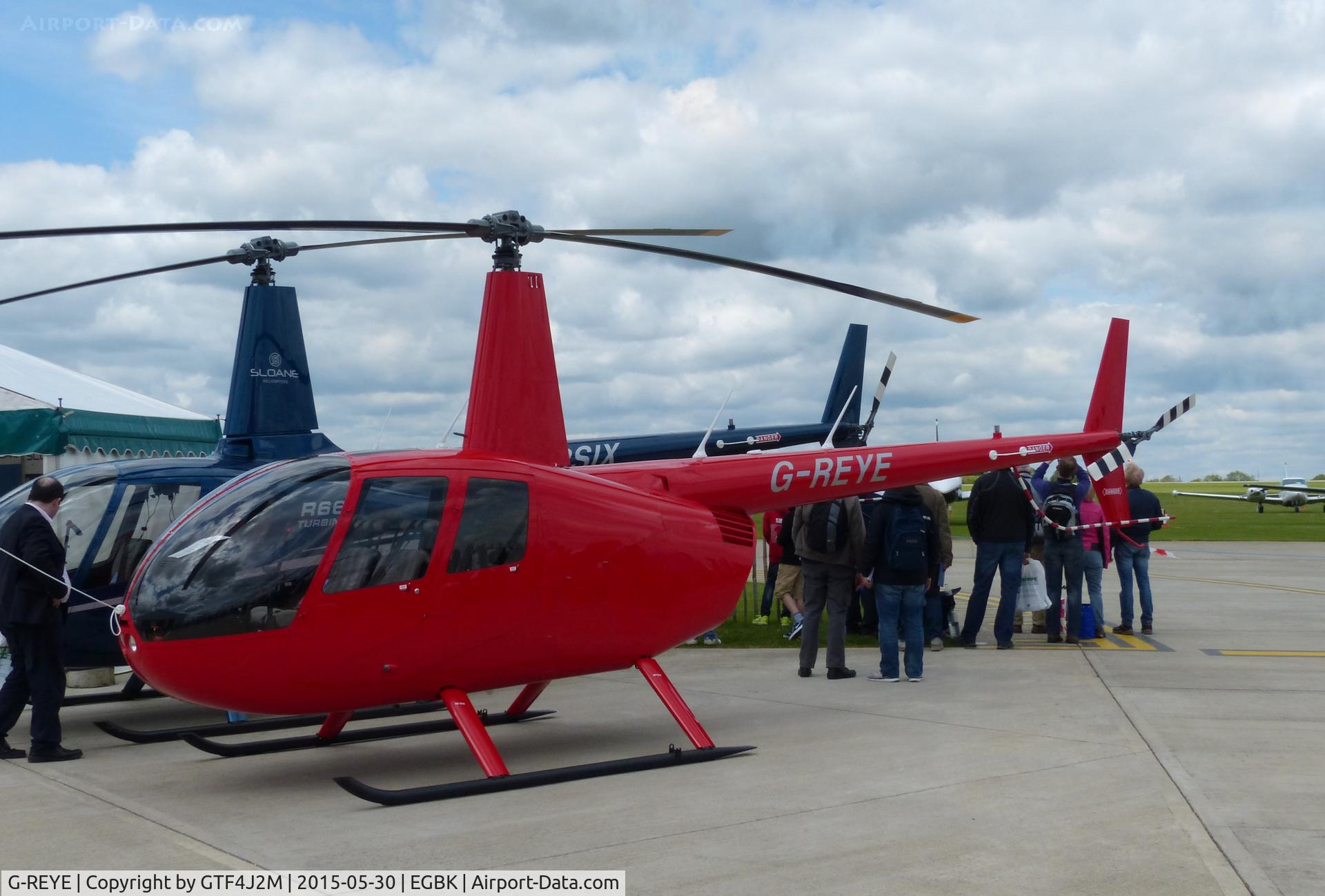 G-REYE, 2015 Robinson R44 Raven I C/N 2390, G-REYE at Heli Expo Sywell 30.5.15