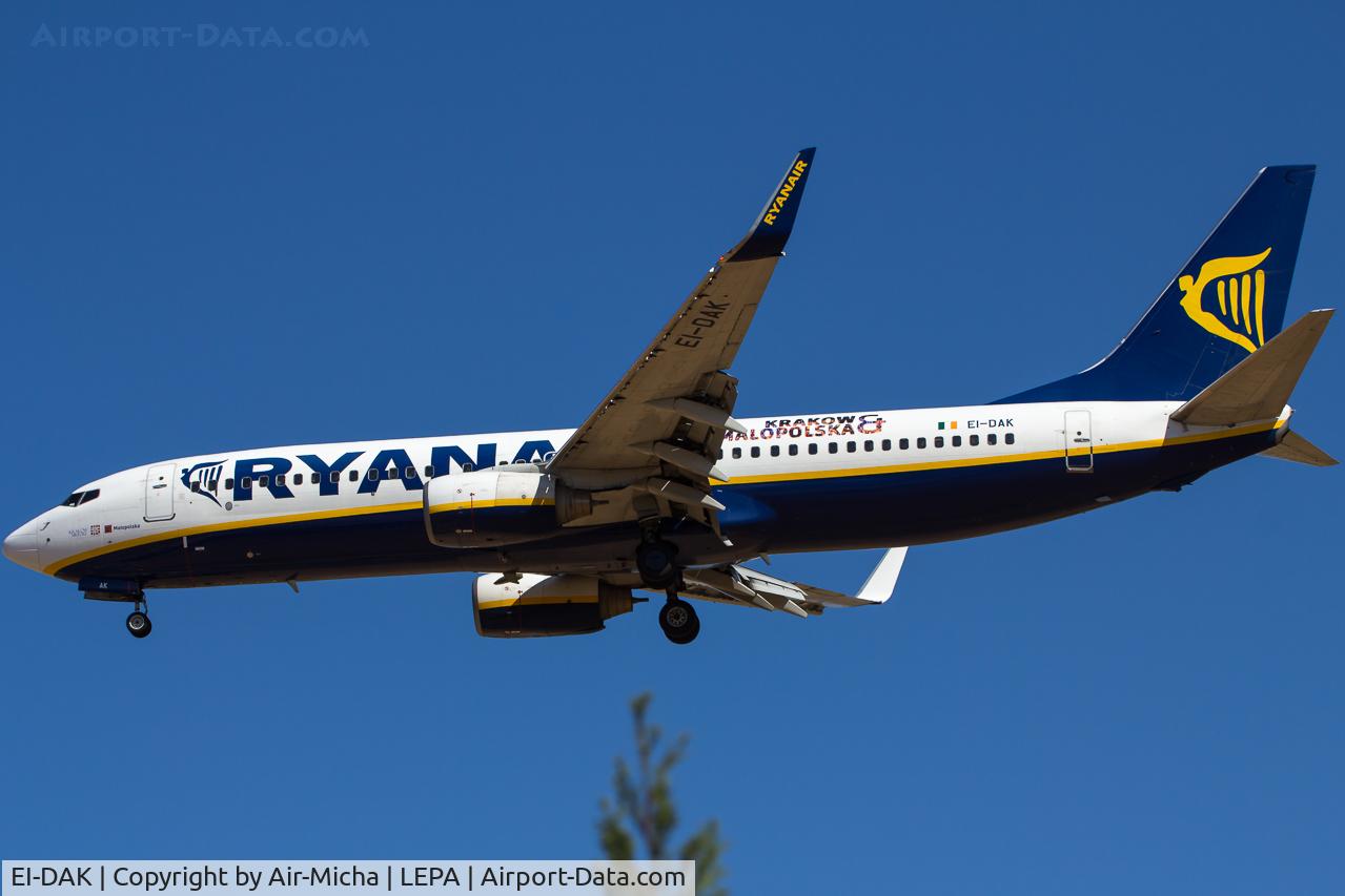 EI-DAK, 2003 Boeing 737-8AS C/N 33717, Ryanair