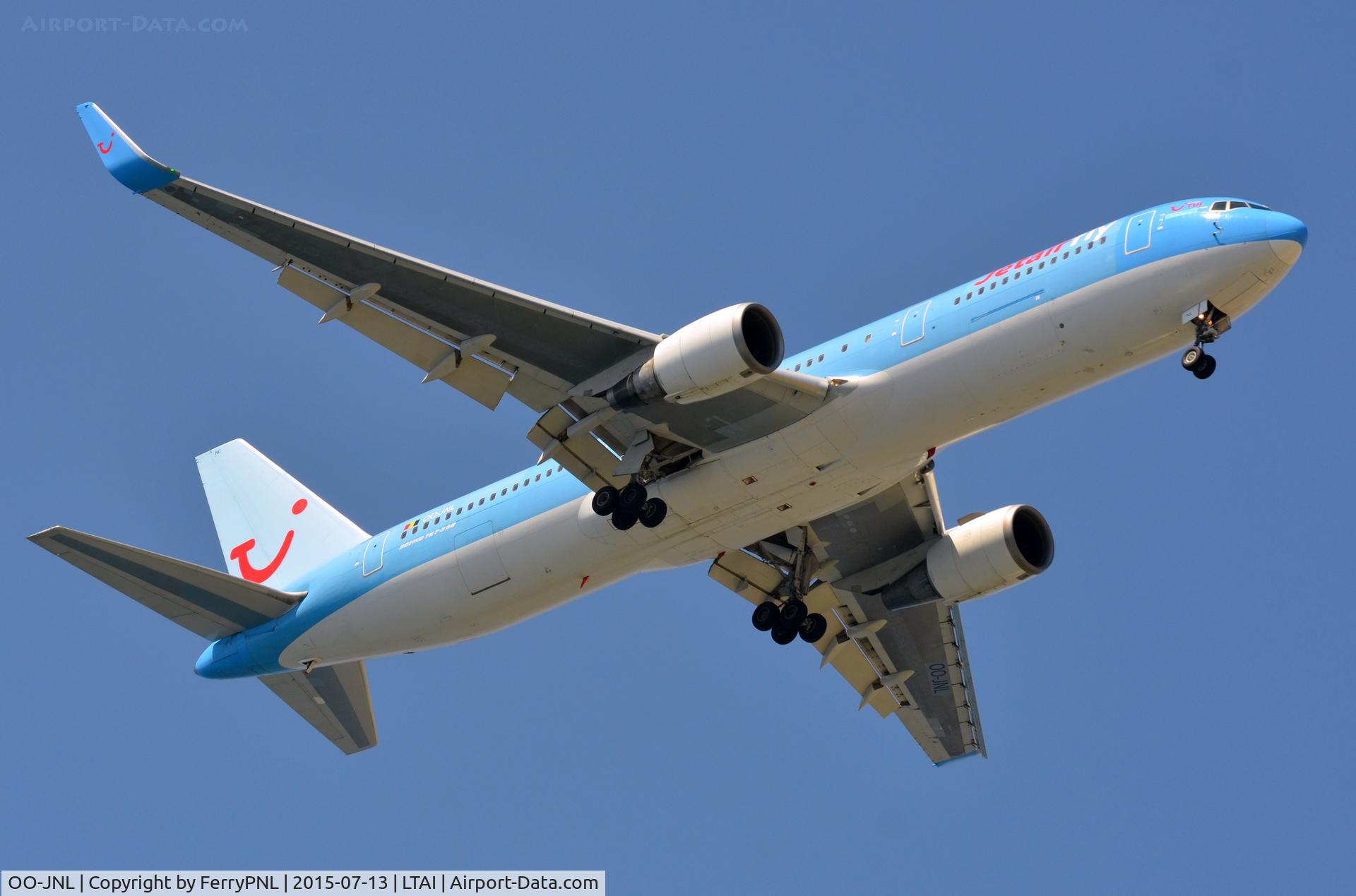 OO-JNL, 2000 Boeing 767-304 C/N 29384, Ex Arkefly PH-OYJ now operating for it's sister Jetairfly.