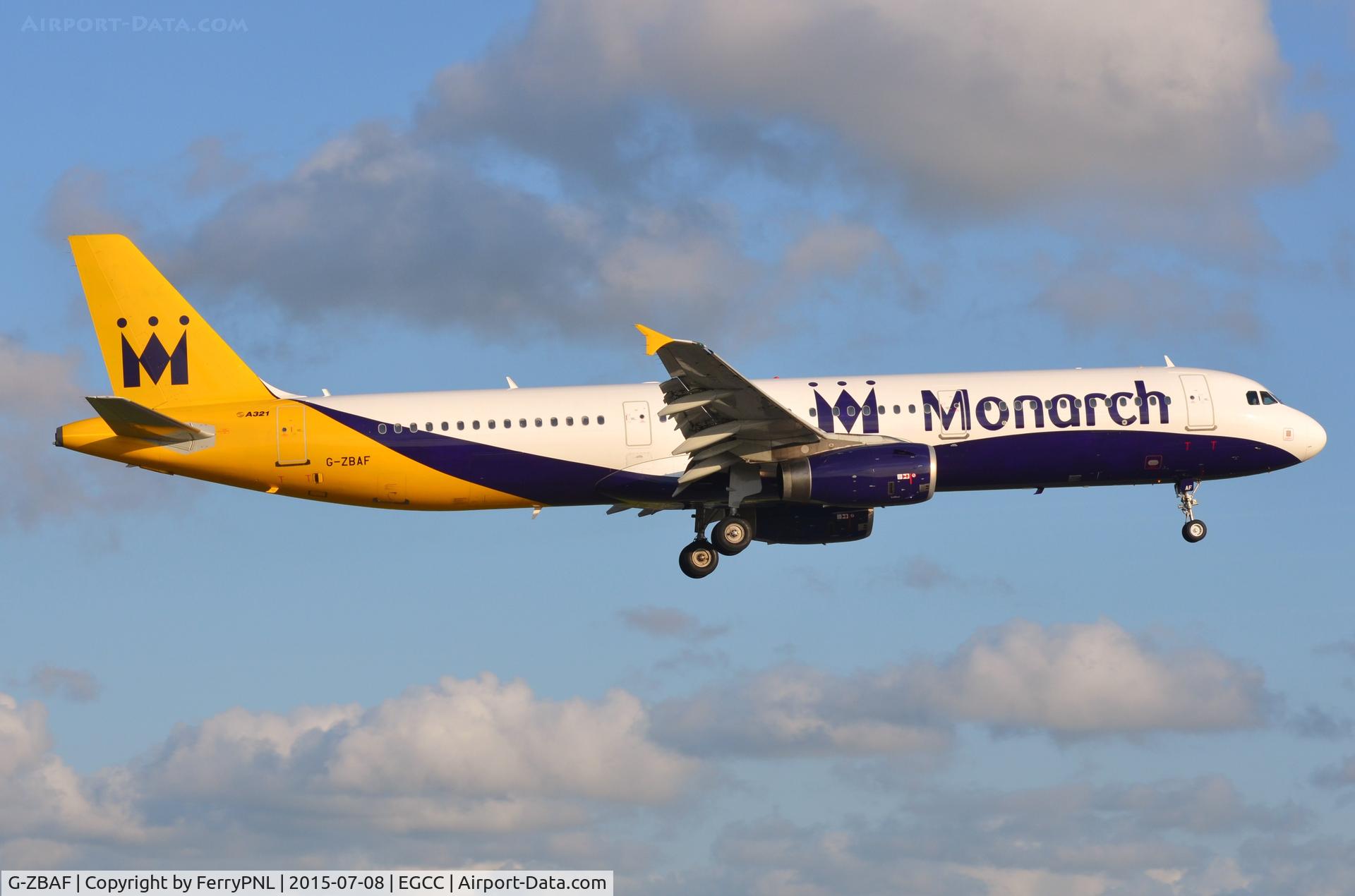 G-ZBAF, 2006 Airbus A321-231 C/N 2730, Monarch A321 landing.