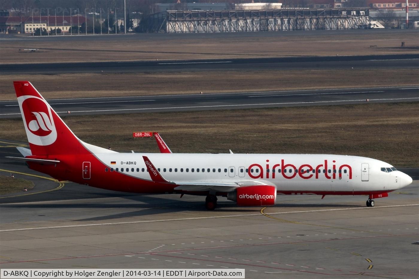 D-ABKQ, 2011 Boeing 737-86J C/N 37760, Leaving apron for taxi to rwy 26L....
