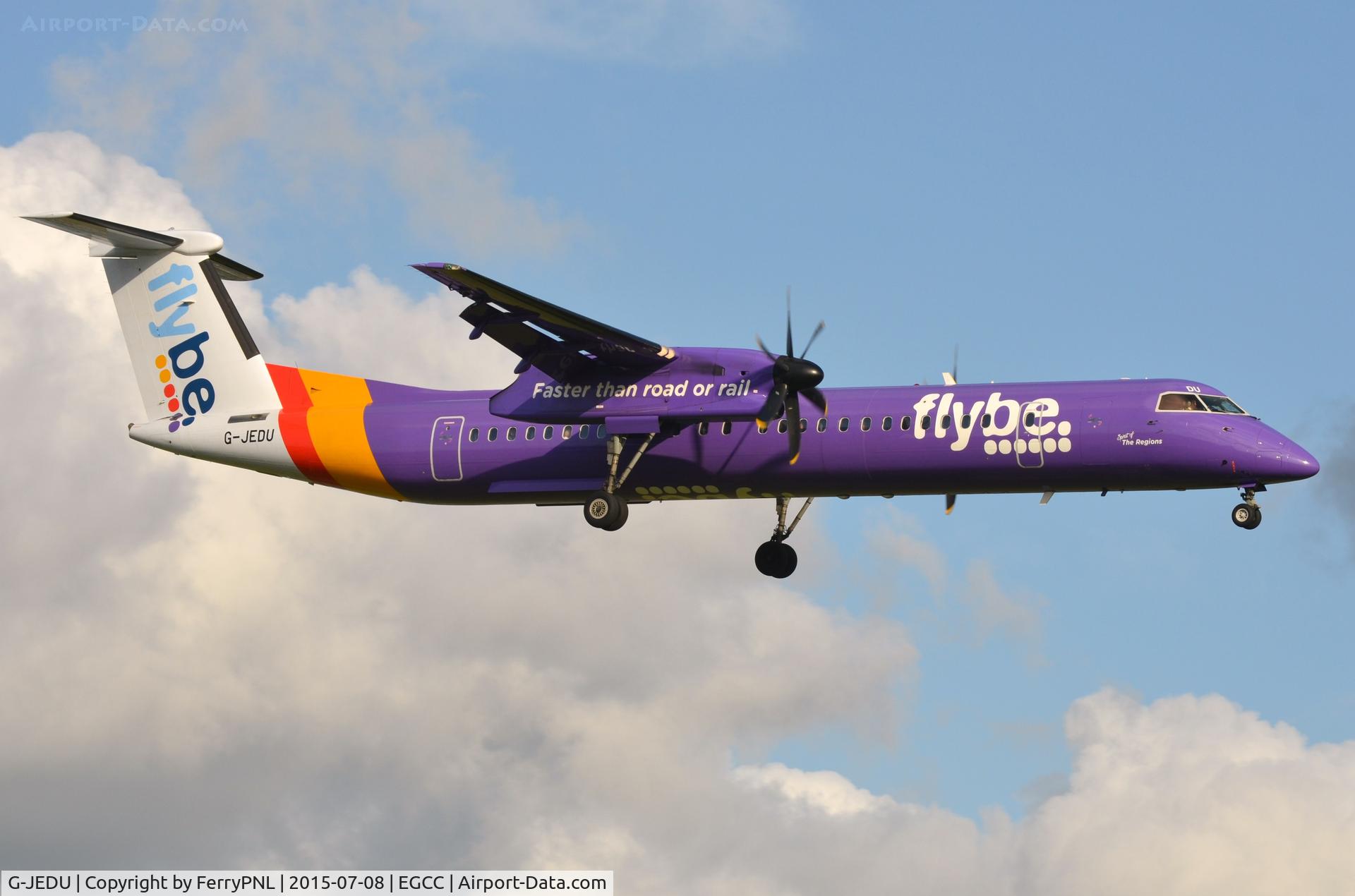 G-JEDU, 2004 De Havilland Canada DHC-8-402Q Dash 8 C/N 4089, Flybe DHC8 in purple suit.