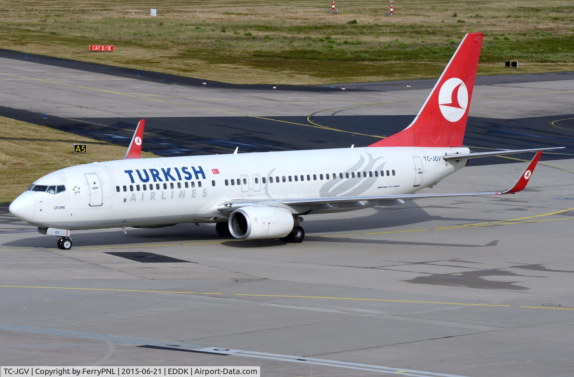 TC-JGV, 2006 Boeing 737-8F2 C/N 34419, Turkish B738 taxying inn after arrival.