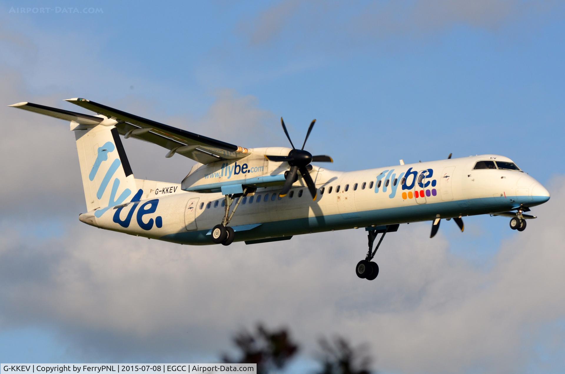 G-KKEV, 2008 De Havilland Canada DHC-8-402Q Dash 8 C/N 4201, Flybe DHC8 landing.
