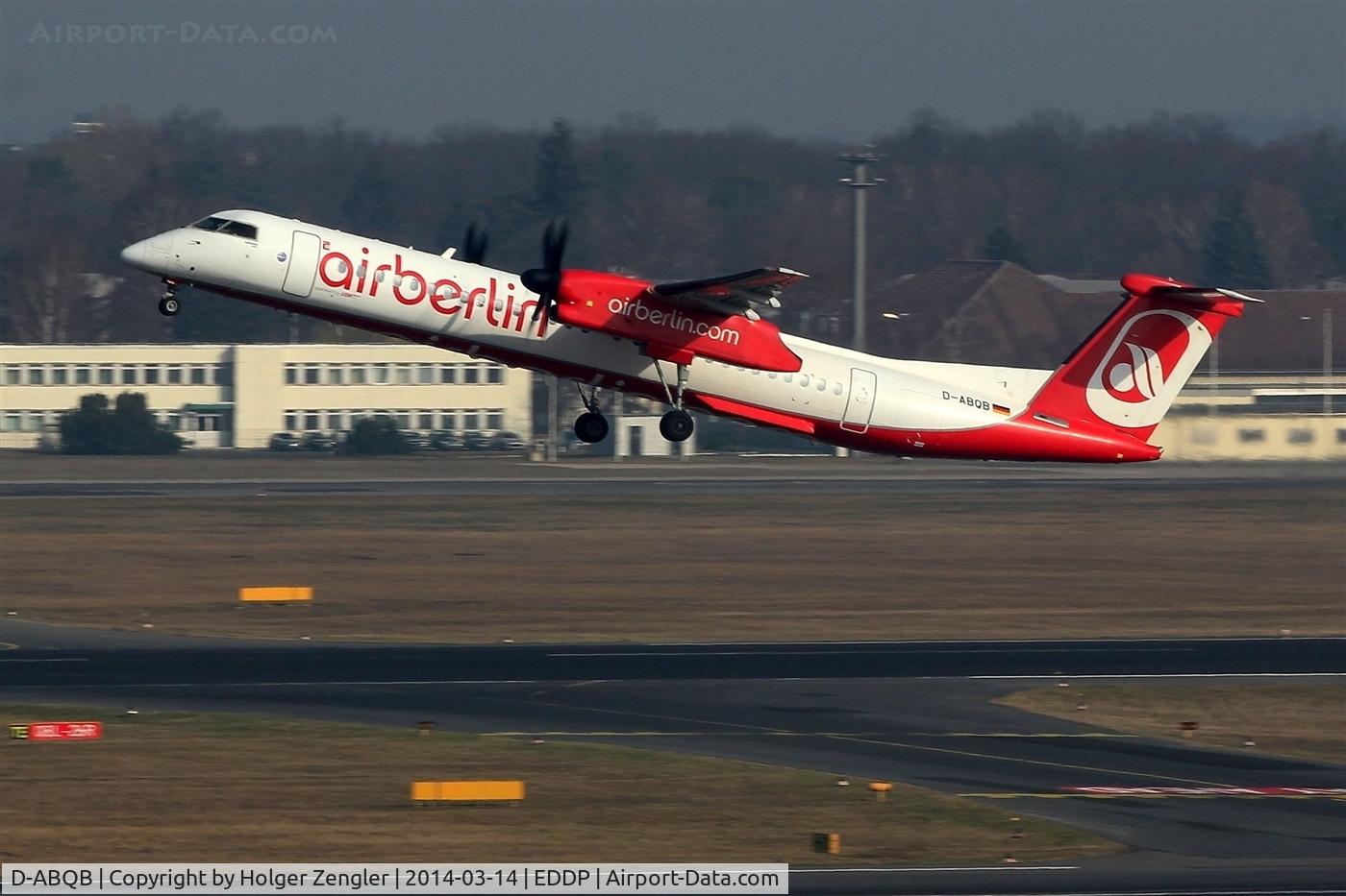 D-ABQB, 2008 De Havilland Canada DHC-8-402Q Dash 8 C/N 4226, Leaving TXL for a short jump southbound.....