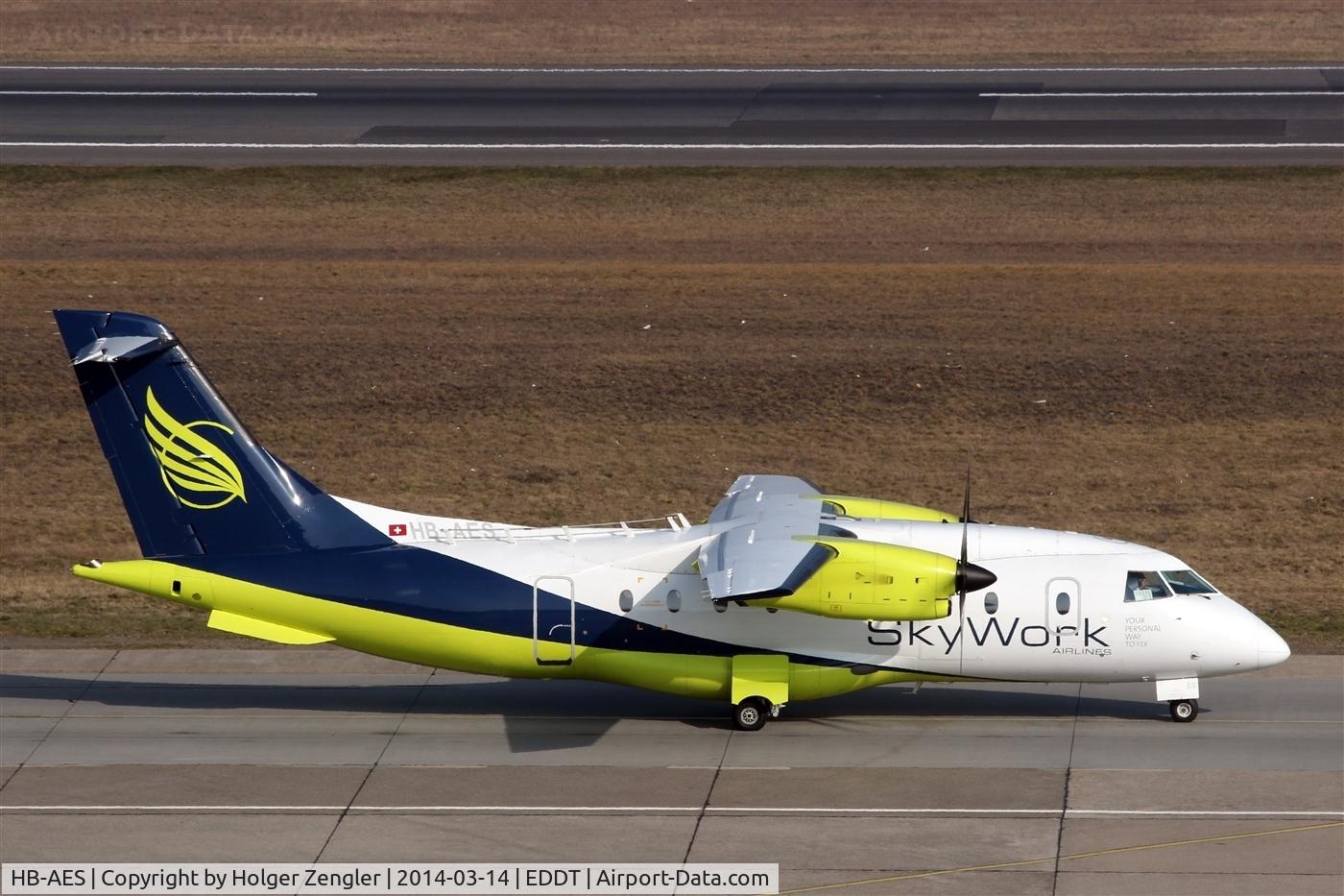 HB-AES, 1995 Dornier 328-110 C/N 3021, On taxi to departure..