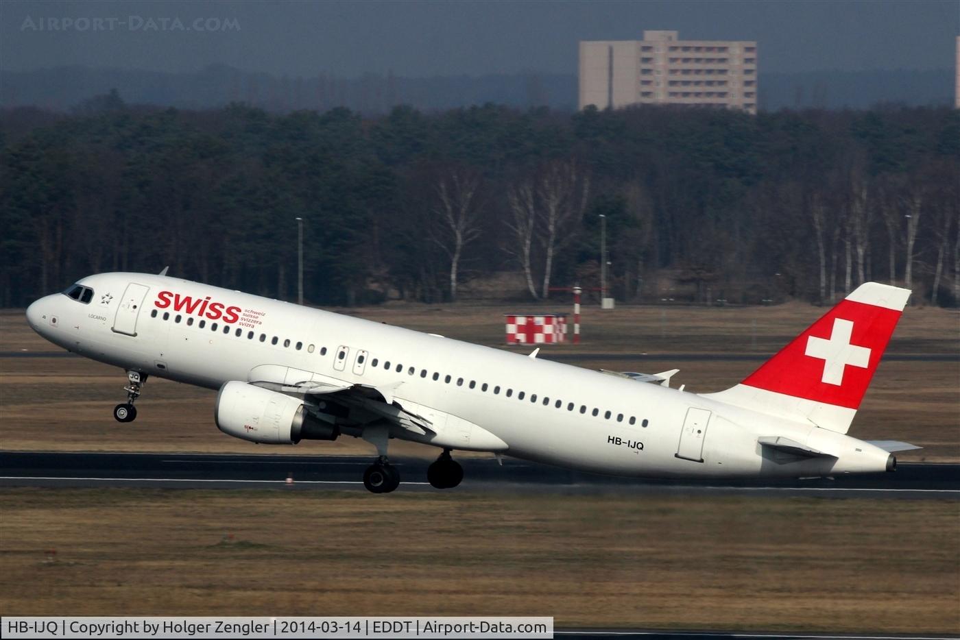 HB-IJQ, 1997 Airbus A320-214 C/N 701, Leaving TXL for a short jump to ZRH....