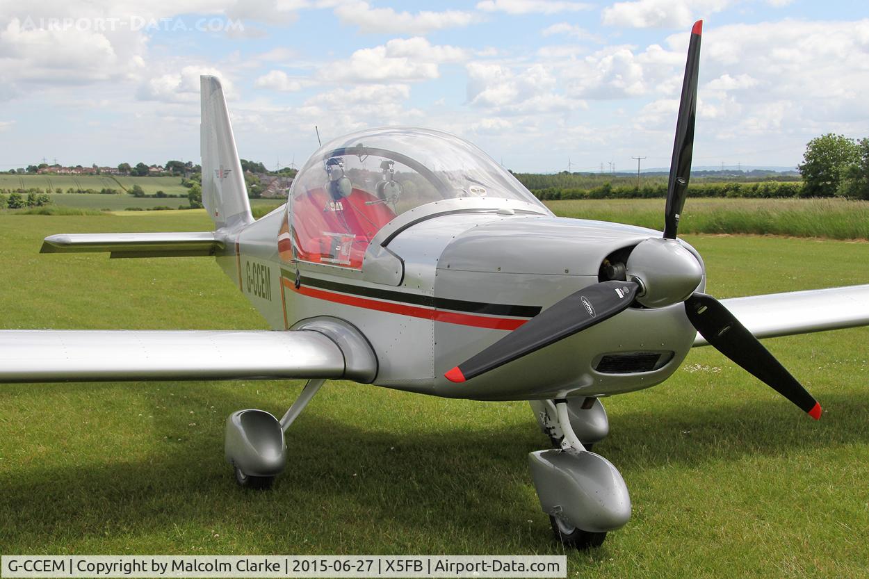 G-CCEM, 2003 Aerotechnik EV-97A Eurostar C/N PFA 315-13987, Aerotechnik EV-97A Eurostar at Fishburn Airfield UK, June 27th 2015.