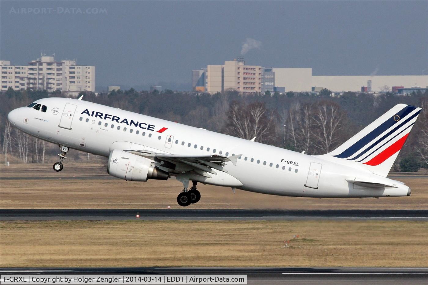 F-GRXL, 2006 Airbus A319-111 C/N 2938, Leaving TXL for an 80 minutes jump to CDG.....