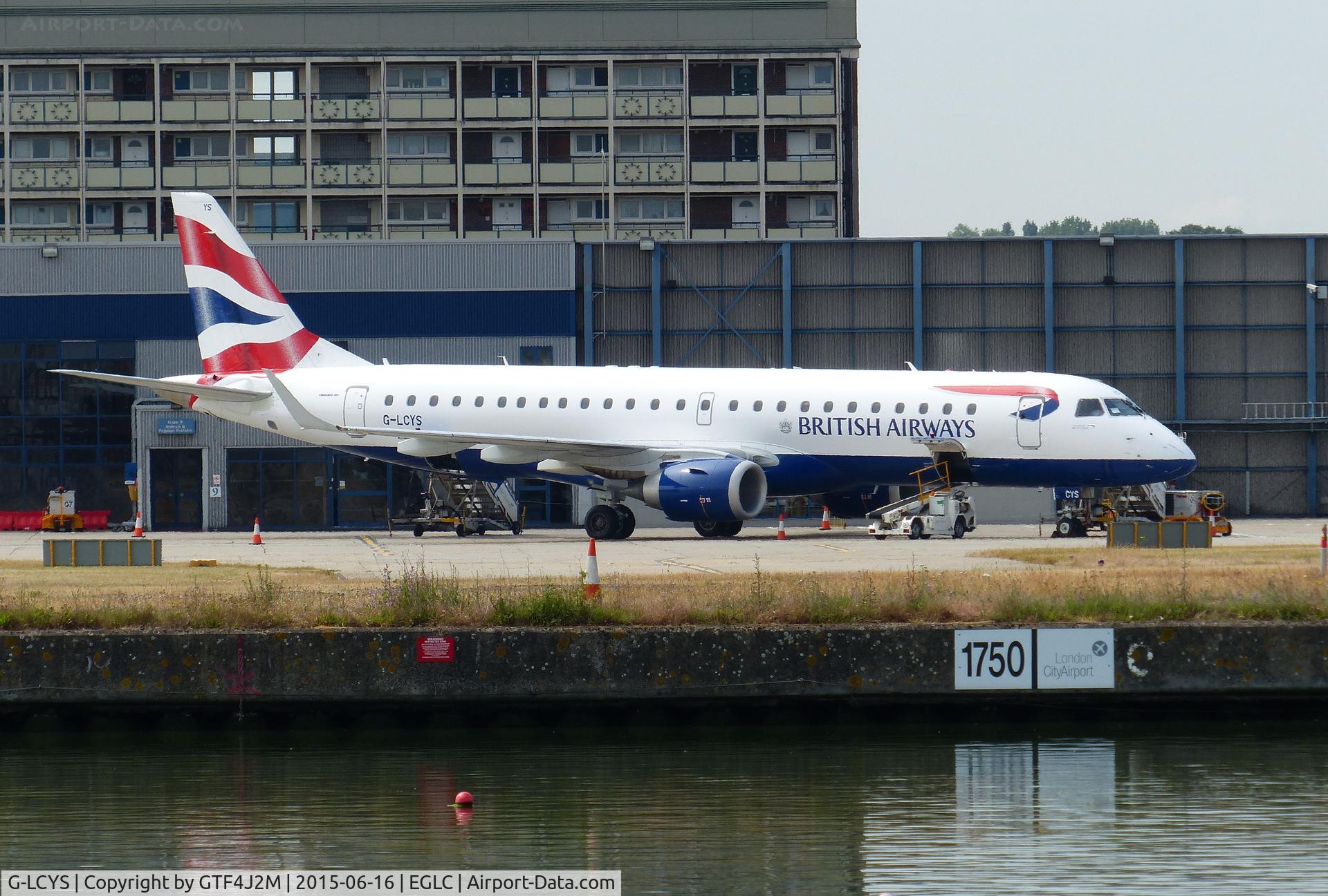 G-LCYS, 2014 Embraer 190SR (ERJ-190-100SR) C/N 19000663, G-LCYS at London City 16.6.15