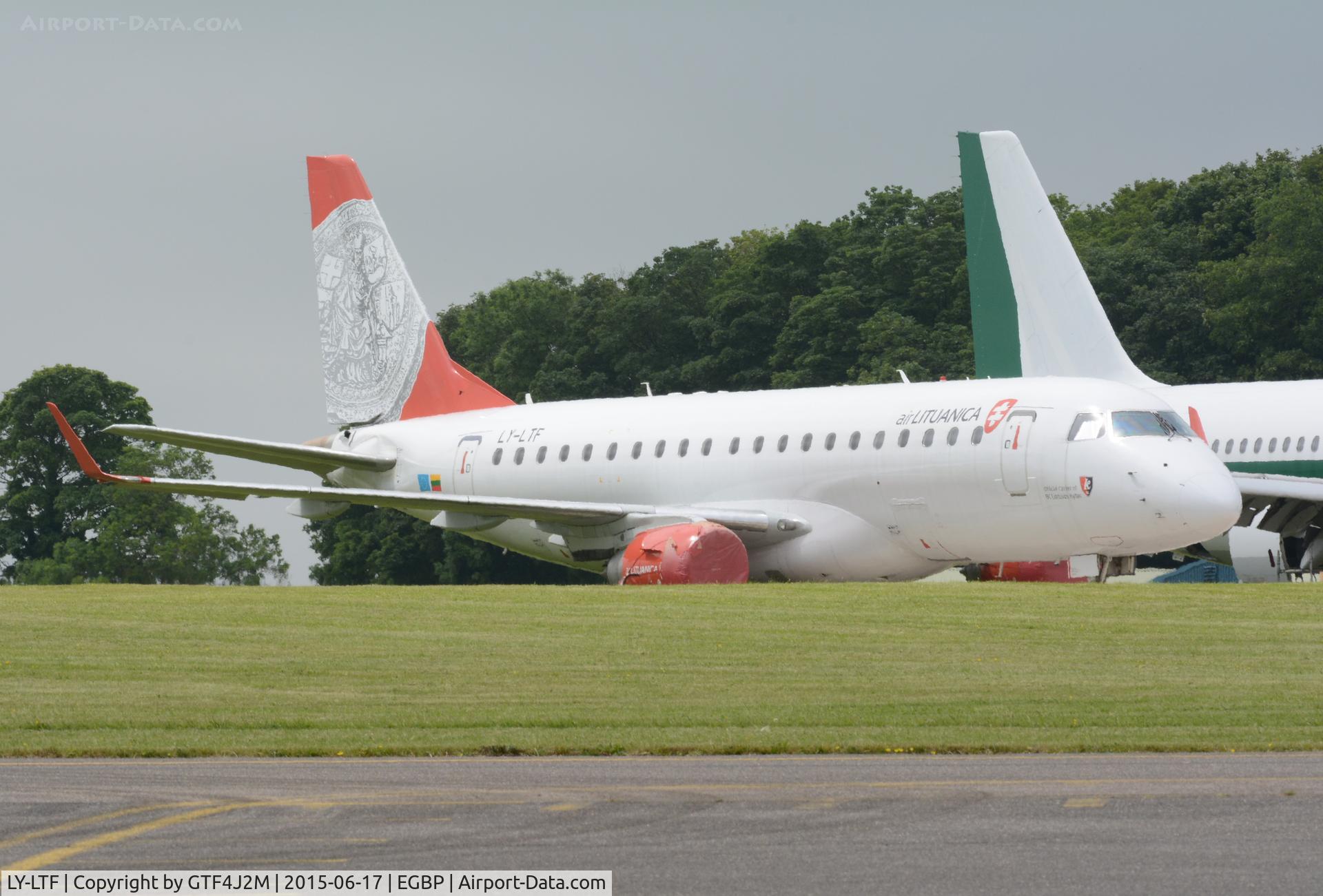 LY-LTF, 2003 Embraer 175LR (ERJ-170-200LR) C/N 17000017, LY-LTF  ex Air Lituanica  stored at Kemble 17.6.15